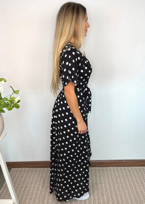 The Maxi Wrap Dress - City Polka dubai outfit dress brunch fashion mums